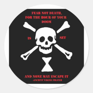 Sticker Rond La mort antique de crainte de prière de Viking…