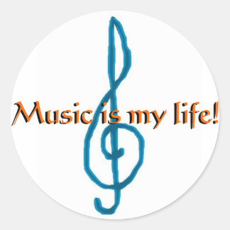 Sticker Rond La musique est ma vie !