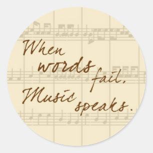 Sticker Rond La musique parle