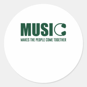 Sticker Rond La Musique Rassemble Les Gens