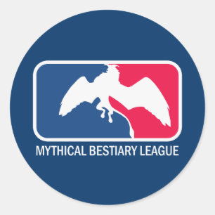 Sticker Rond La mythique Ligue Bestiaire, Monstres, etc.