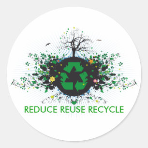 Sticker Rond La nature réutilise