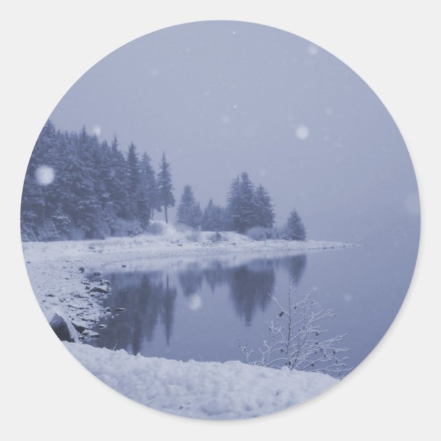 Sticker Rond La Neige Du Bord De Mer (Devant)