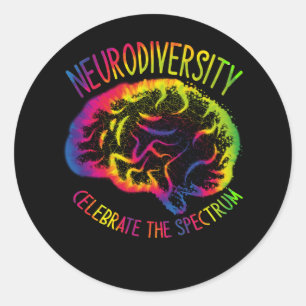 Sticker Rond La Neurodiversité Célèbre Le Spectre Autisme Consc