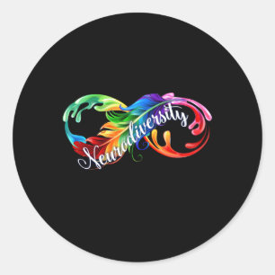 Sticker Rond La Neurodiversité est belle Infinité Autisme Award