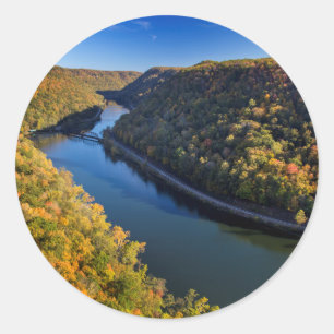 Sticker Rond La New River Gorge à Hawks Nest State Park