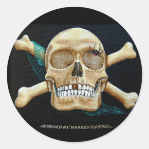 Sticker Rond "La nouvelle maison de la veuve noire"