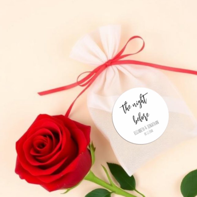 Sticker Rond La Nuit Avant Le Dîner De La Répétition Mariage (Créateur téléchargé)