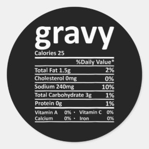 Sticker Rond La nutrition grasse Fun Thanksgiving Noël F