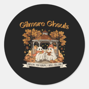 Sticker Rond Là où vous hantez, je suivrai le fantôme d'Hallowe