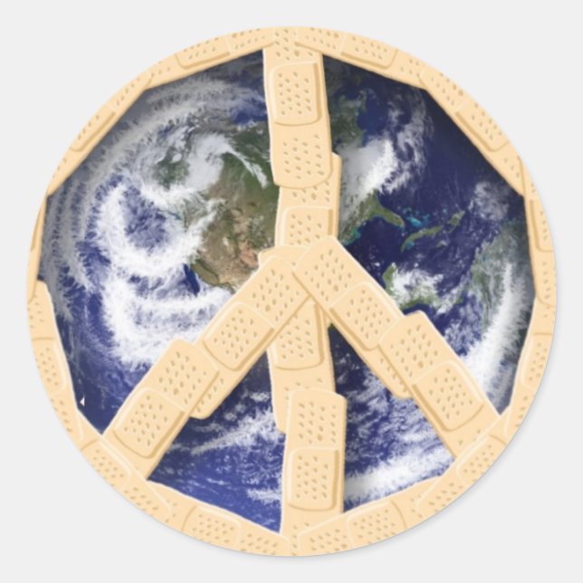 Sticker Rond la paix dans le monde (Devant)