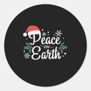 Sticker Rond La Paix De Noël Sur Terre