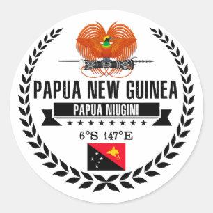 Sticker Rond La Papouasie-Nouvelle-Guinée