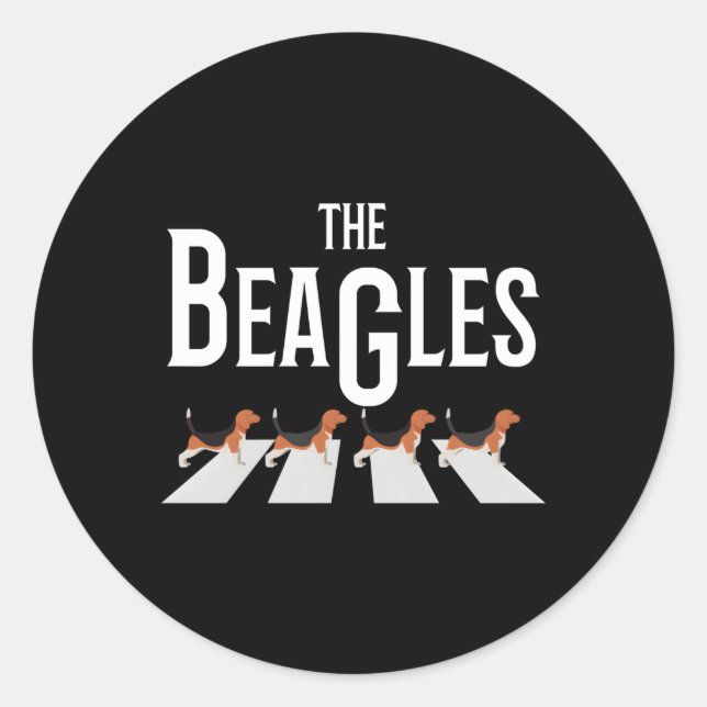 Sticker Rond La Parodie Beagle Du Crosswalk (Devant)