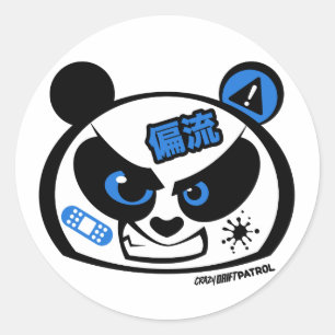 Sticker Rond La patrouille folle de dérive - dérivez la tête de