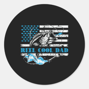 Sticker Rond La Pêche Pour La Fête des pères