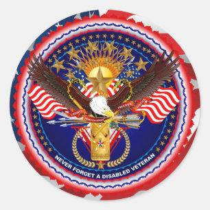 Sticker Rond La personnaliser de vétéran éditent et changent