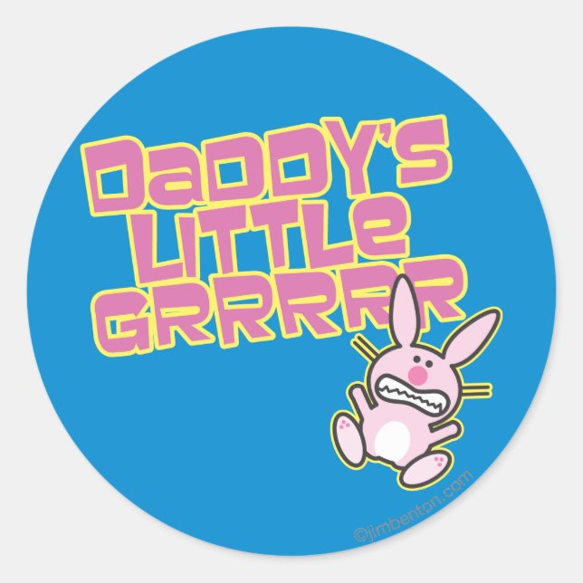 Sticker Rond La petite fille de papa (Devant)