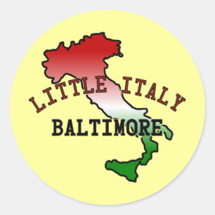 Sticker Rond La Petite Italie Baltimore