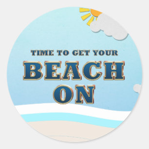 Sticker Rond LA Plage Sur