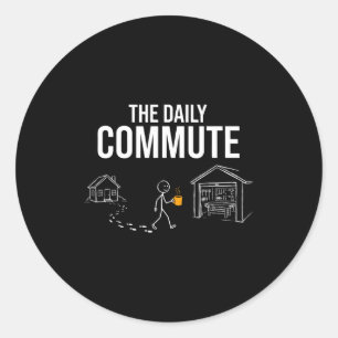 Sticker Rond La plaisanterie sur les trajets quotidiens pour le