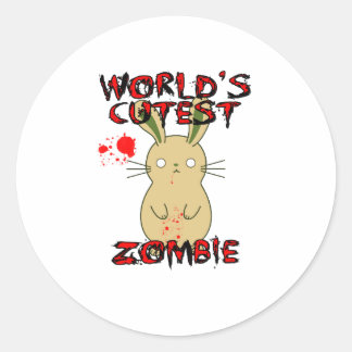 Sticker Rond La plus folle zombie du monde
