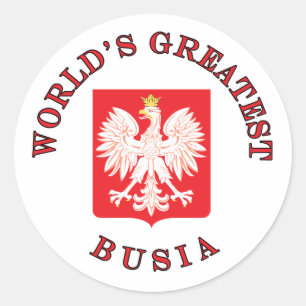 Sticker Rond La plus grande Busia du monde