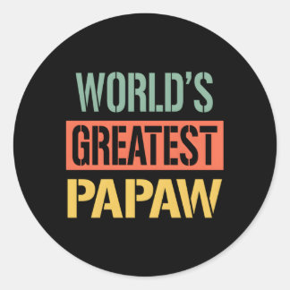 Sticker Rond La Plus Grande Fête des pères Papaw Grandpa 2023 D