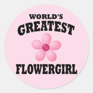 Sticker Rond La plus grande Flowergirl du monde