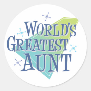 Sticker Rond La plus grande tante du monde