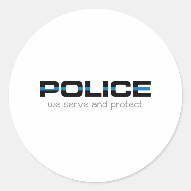 Sticker Rond La police protège (Devant)