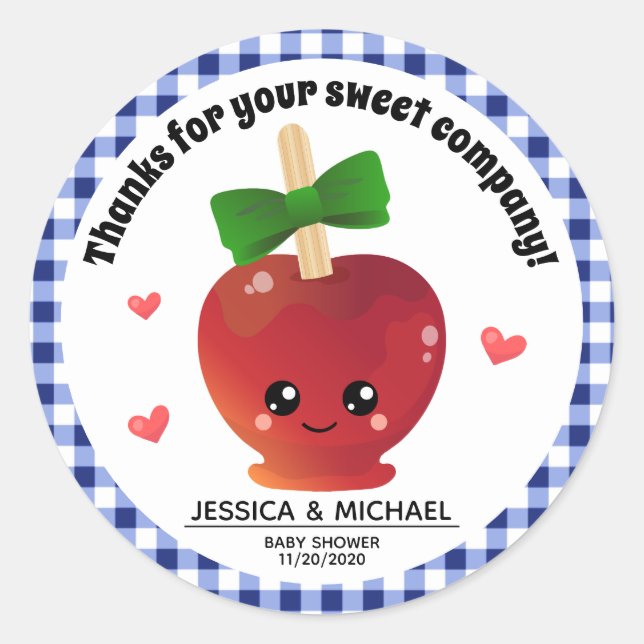 Sticker Rond La pomme de nos yeux (Devant)