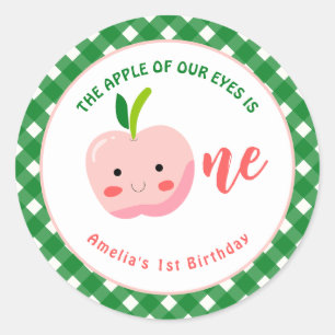 Sticker Rond La pomme de nos yeux premier anniversaire