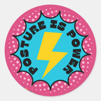 Sticker Rond La posture est le pouvoir