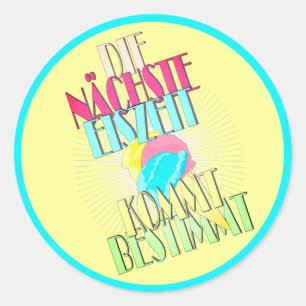 Sticker Rond La prochaine saison glaciaire Glace Été