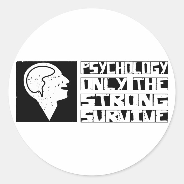 Sticker Rond La psychologie survit (Devant)