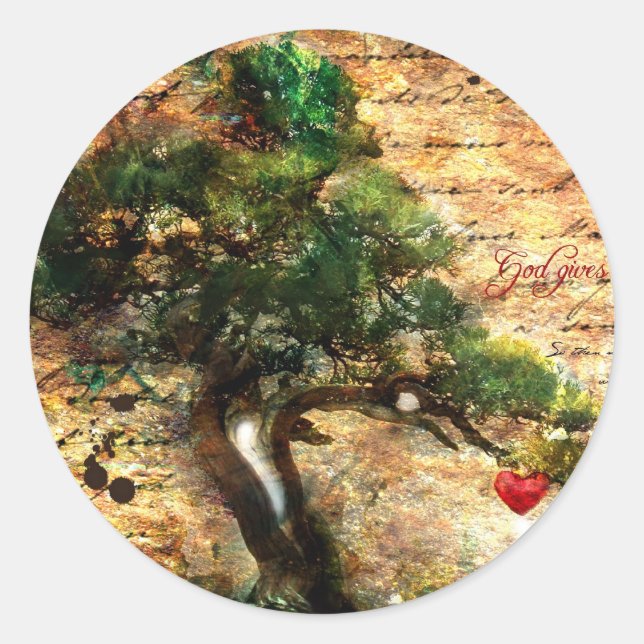Sticker Rond La récolte : un nouveau coeur (Devant)