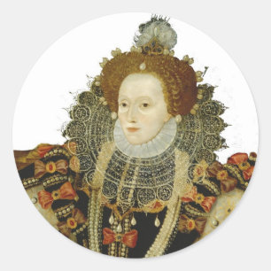 Sticker Rond La Reine Elizabeth I