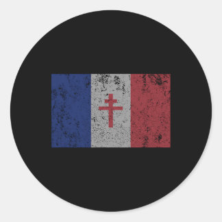 Sticker Rond La Résistance Le Drapeau Français France Paris 2èm
