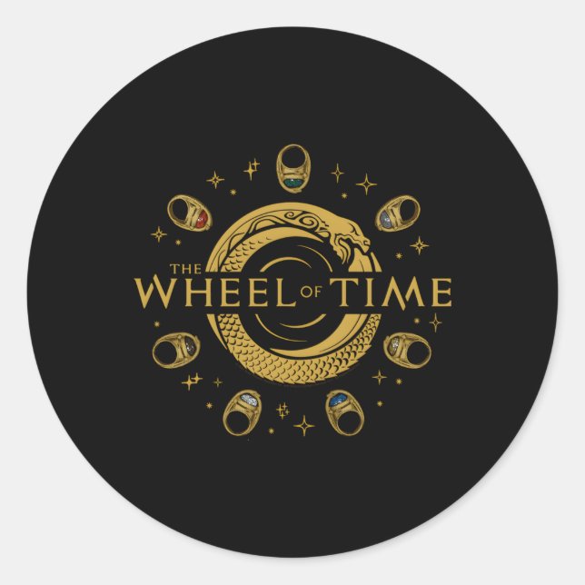 Sticker Rond La Roue Du Temps Sept Anneaux (Devant)
