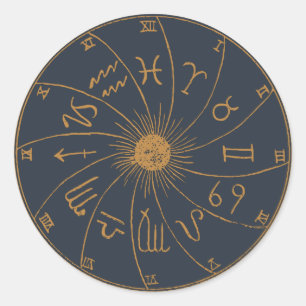 Sticker Rond La Roue du Zodiac - Discours Fortune