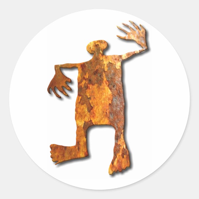 Sticker Rond La rouille de Dancing Man (Devant)