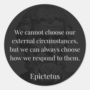 Sticker Rond La sagesse d'Epictetus : l'autonomisation par la r
