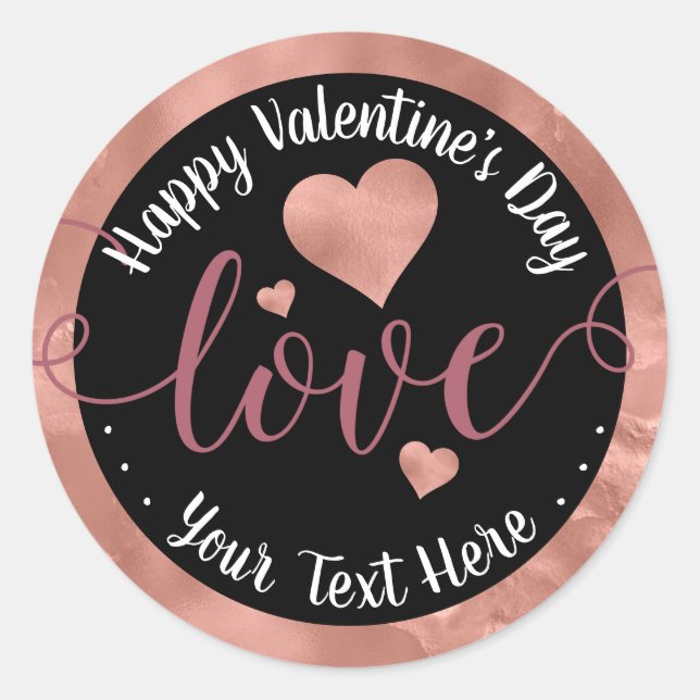 Sticker Rond La Saint-Valentin Amour (Devant)