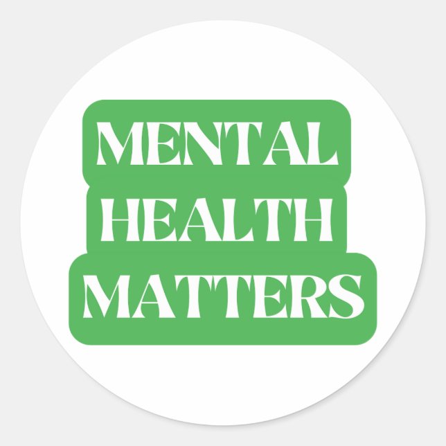 Sticker Rond La santé mentale est importante - Sensibilisation (Devant)