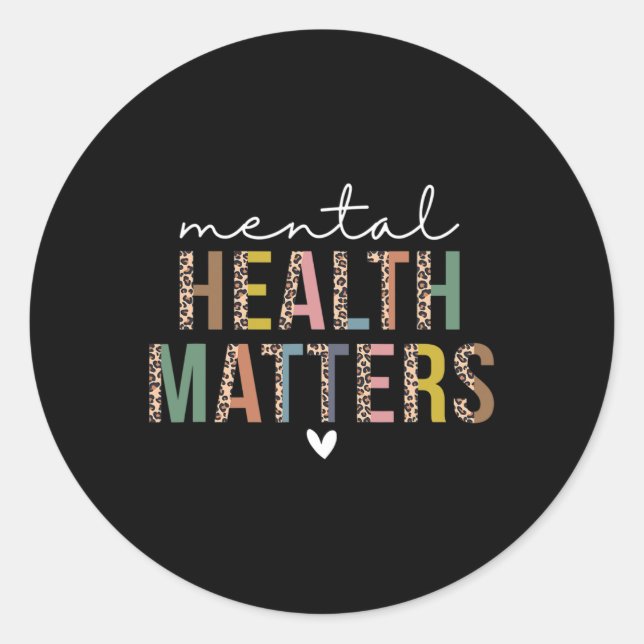 Sticker Rond La santé mentale, les enjeux La maladie cérébrale  (Devant)