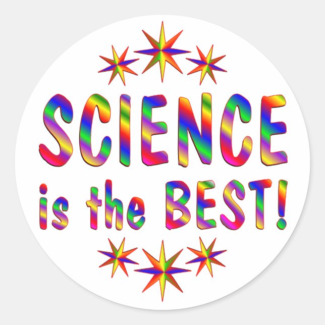 Sticker Rond La science est la meilleure (Devant)