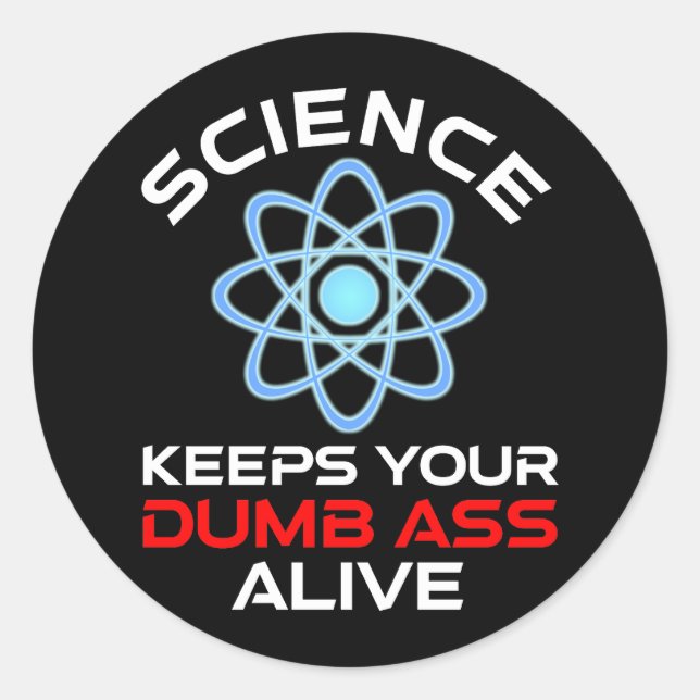 Sticker Rond La Science Garde Vivante Votre Bande-Nue (Devant)