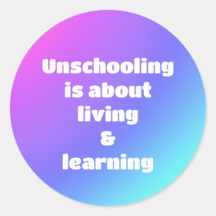 Sticker Rond La scolarisation est une question de vie et d'appr