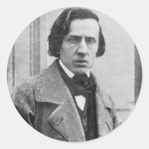 Sticker Rond La seule photographie connue de Frederic Chopin